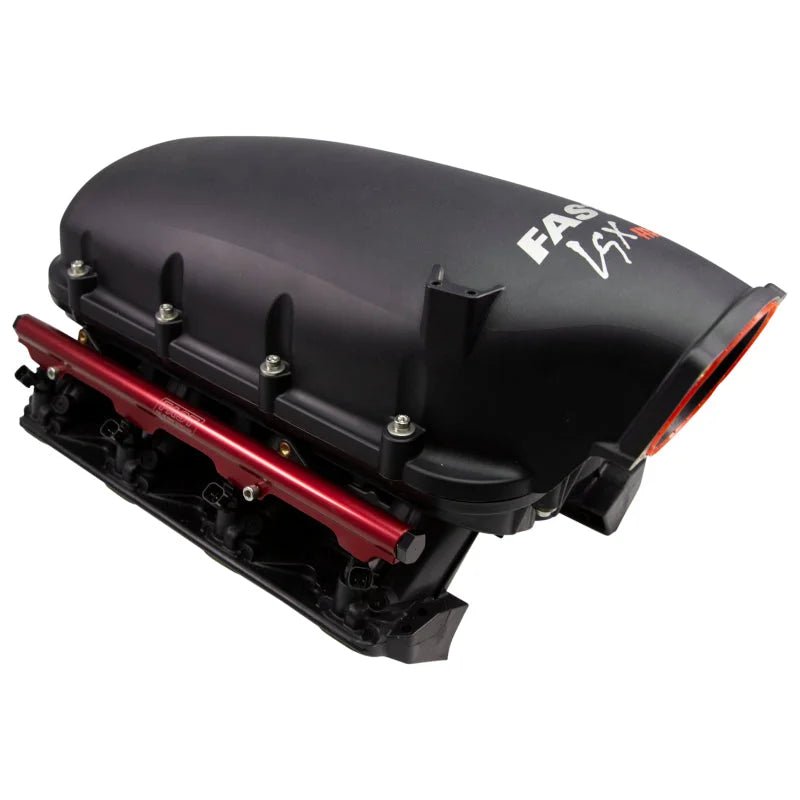 FAST LSX Manifold 103MM GenIII LS Rect Port - Black - Back View