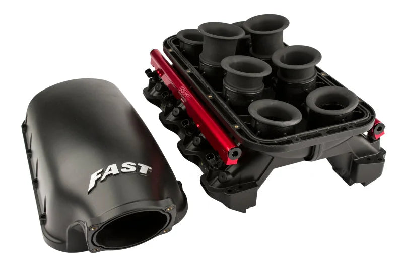 FAST LSXHR 103mm Black Polymer Rectangular Port LS7 Intake Manifold - Side View