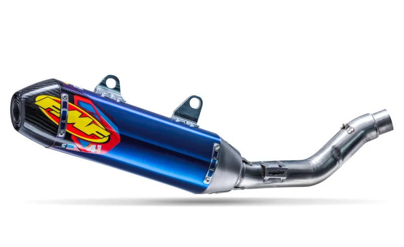 FMF Racing Kawasaki KX250F RCT 4.1 Anodized Titanium Anodized S/O w/Carbon Cap - Side View
