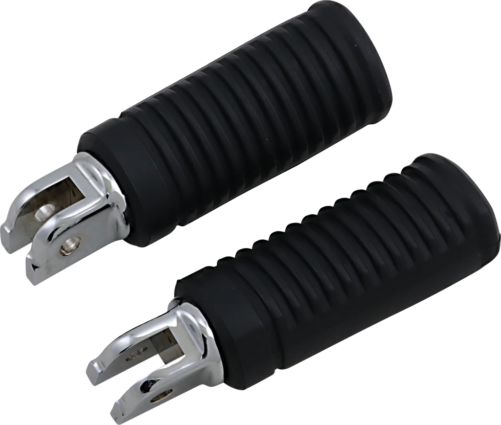 FML Footpegs - Driver - Chrome/Black - Softail DragSpecialties P17-0342 - Main Product View