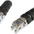 Load image into Gallery viewer, FML Soft-Ride Footpegs - Driver - Chrome/Black - Softail DragSpecialties P17-0343ISC - Main Product View