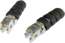 Load image into Gallery viewer, FML Soft-Ride Footpegs - Driver - Chrome/Black - Softail DragSpecialties P17-0343ISC - Main Product View
