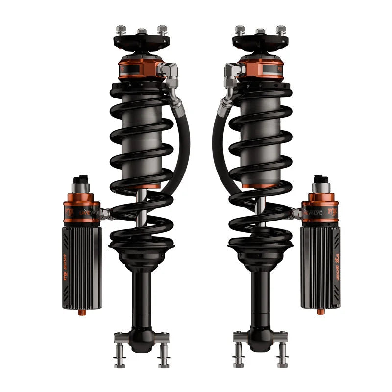 FOX 3.2 Factory Race Live Valve Coilover Kit (Connected Suspension) fits 2021-2025 Ford Bronco - Back View