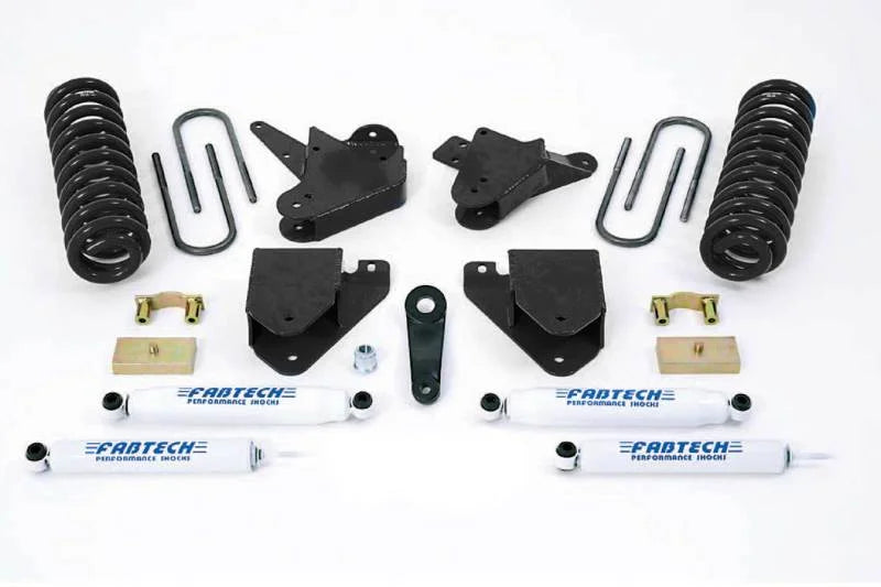 Fabtech 01-04 Ford F250/350 2WD 6in Basic Sys w/Perf Shks - Main Product View