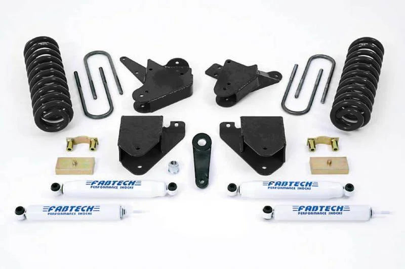 Fabtech 01-04 Ford F250/350 2WD 6in Basic Sys w/Perf Shks - Main Product View