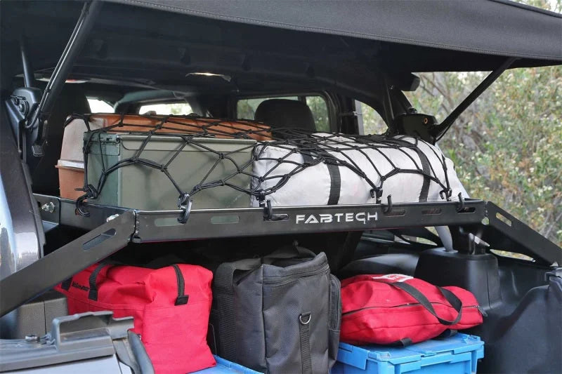 Fabtech 18-21 Jeep JL 4WD 4-Door Interior Cargo Rack - Back View