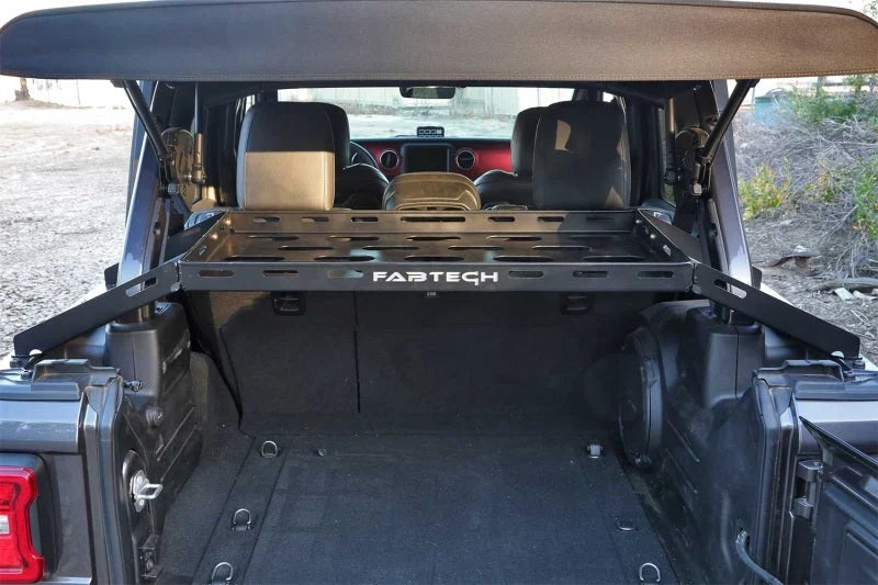 Fabtech 18-21 Jeep JL 4WD 4-Door Interior Cargo Rack - Installation View