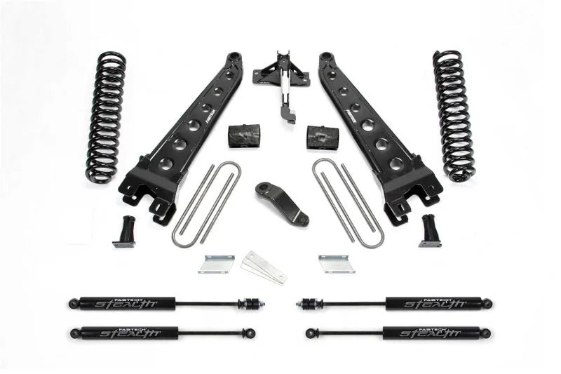 Fabtech 19-20 Ford F450/F550 4WD Diesel 6in Rad Arm Sys w/Coils & Stealth - Main Product View