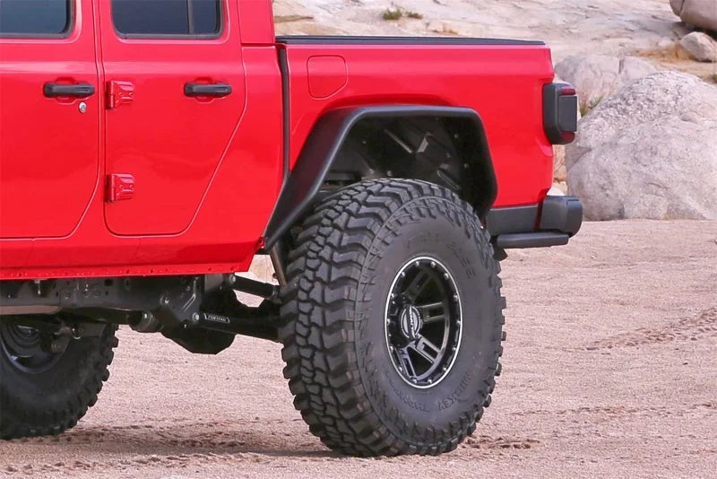 Fabtech 20-21 Jeep Gladiator 4WD Rear Steel Tube Fenders - Back View