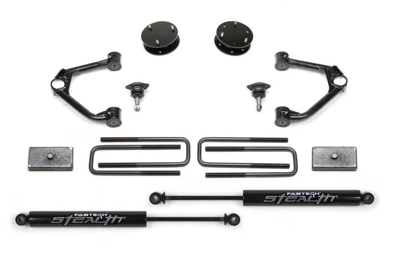 Fabtech 3in Budget Sys w/Stealth fits 2019-2020 Chevrolet Silverado 1500 Custom / Gm C/K1500 P/U / 2019-2020 GMC Sierra 1500