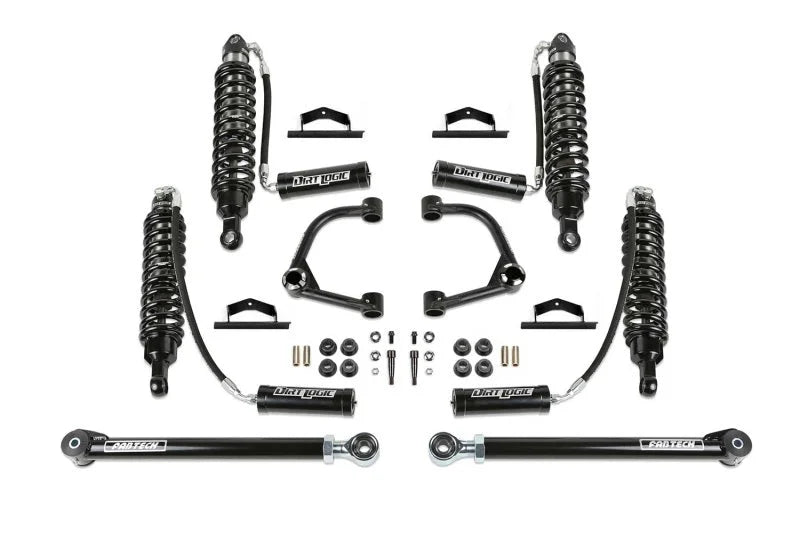 Fabtech 3in UCA Kit w/Uniballs & Dlss Resi Shocks fits 2021-2025 Ford Bronco - Main Product View