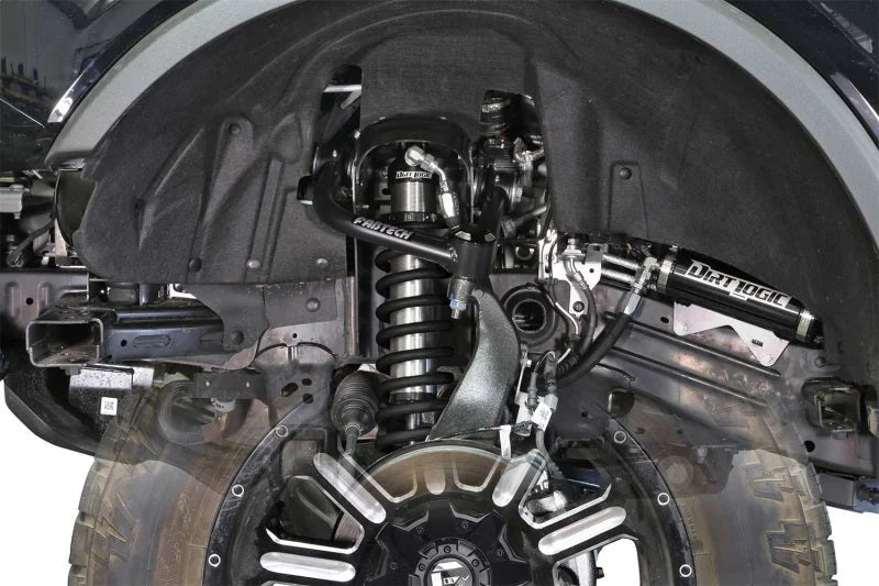 Fabtech 3in UCA Kit w/Uniballs & Dlss Resi Shocks fits 2021-2025 Ford Bronco - Side View