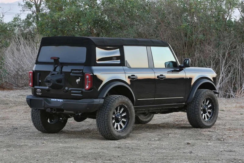 Fabtech 3in UCA Kit w/Uniballs & Dlss Resi Shocks fits 2021-2025 Ford Bronco - Installation View
