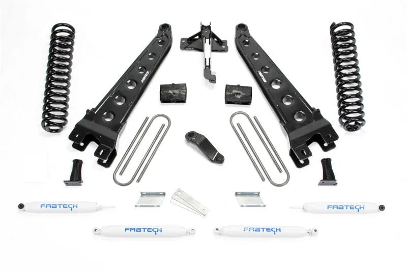 Fabtech 6in Rad Arm Sys w/Coils & Perf Shks fits 2019-2020 Ford F-450 / F-550 Diesel 4WD - Main Product View