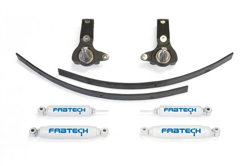 Fabtech 95.5-04 Toy Tacoma 5 Lug 2WD 3in Spindle Sys w/Perf Shks - Main Product View