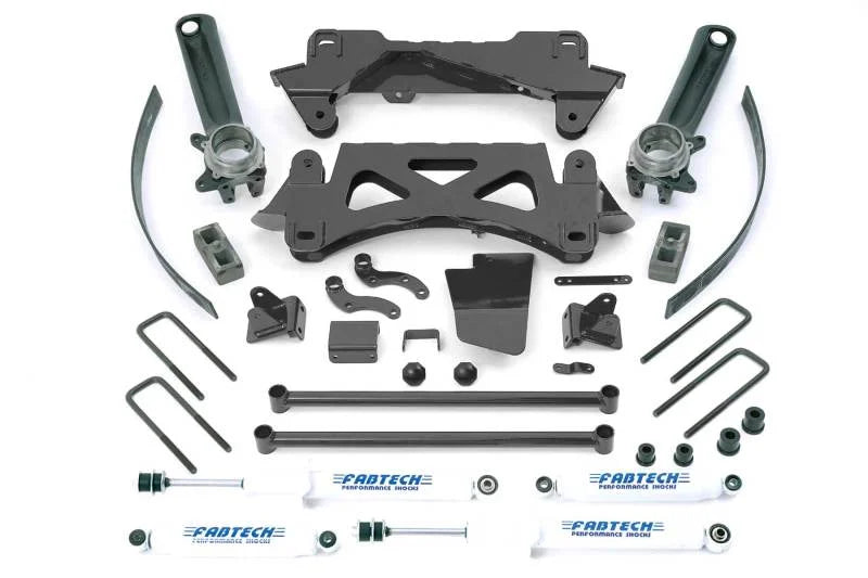 Fabtech 95.5-04 Toyota Tacoma 6 Cyl 2/4WD 6 Lug 6in Perf Sys w/Perf Shks - Main Product View