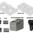 Load image into Gallery viewer, Fabtech 99-06 GM C1500 2WD 6 Lug Rear Leaf Spring Block Kit - 1.5in