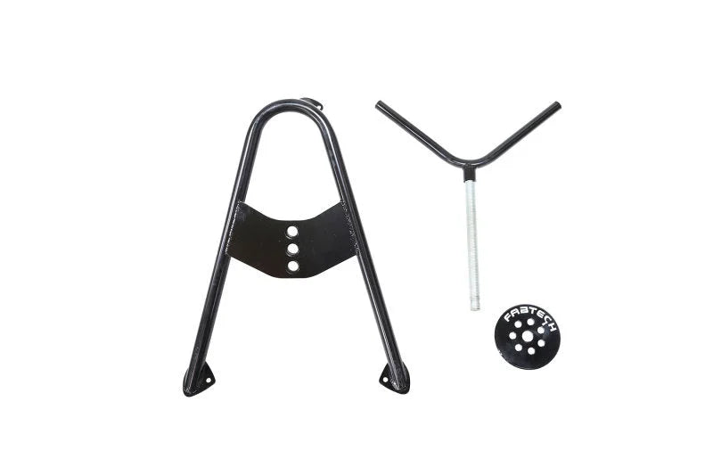 Fabtech Universal Spare Tire Angled Mount - Black - Side View