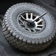 Load image into Gallery viewer, Fabtech Universal Spare Tire Angled Mount - Black - Back View
