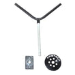 Load image into Gallery viewer, Fabtech Universal Spare Tire Flat Mount - Black - Side View
