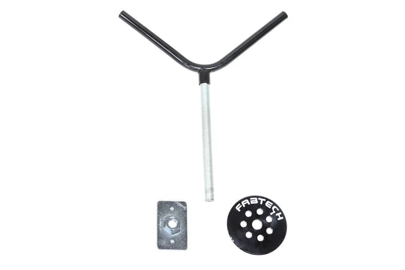 Fabtech Universal Spare Tire Flat Mount - Black - Side View