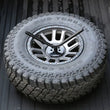 Load image into Gallery viewer, Fabtech Universal Spare Tire Flat Mount - Black - Back View