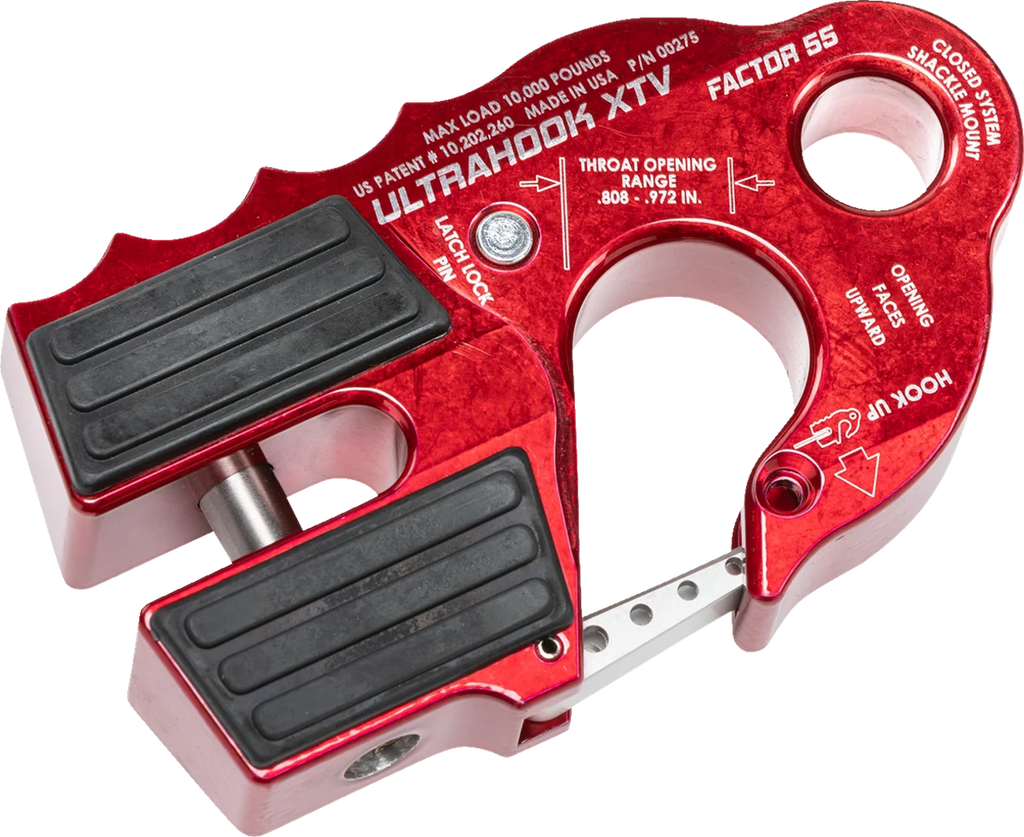 Factor 55 UltraHook XTV Winch Hook - Red 00275-01 - Main Product View