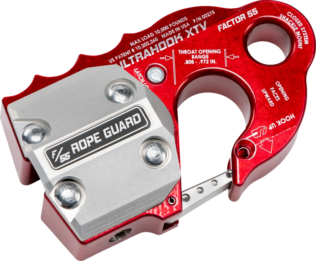 Factor 55 XTV Rope Guard - UltraHook - Red 00382 - Main Product View