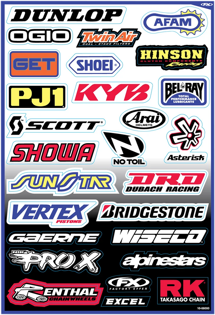 Factory Effex Decal Kit - Sponsor A 10-68000 - Main Product View