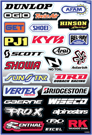 Factory Effex Decal Kit - Sponsor A 10-68000 - Main Product View