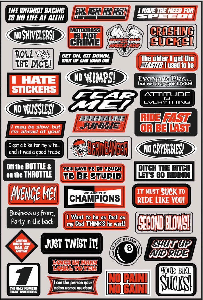 Factory Effex Decal Kit - Sponsor A 10-68000 - Side View