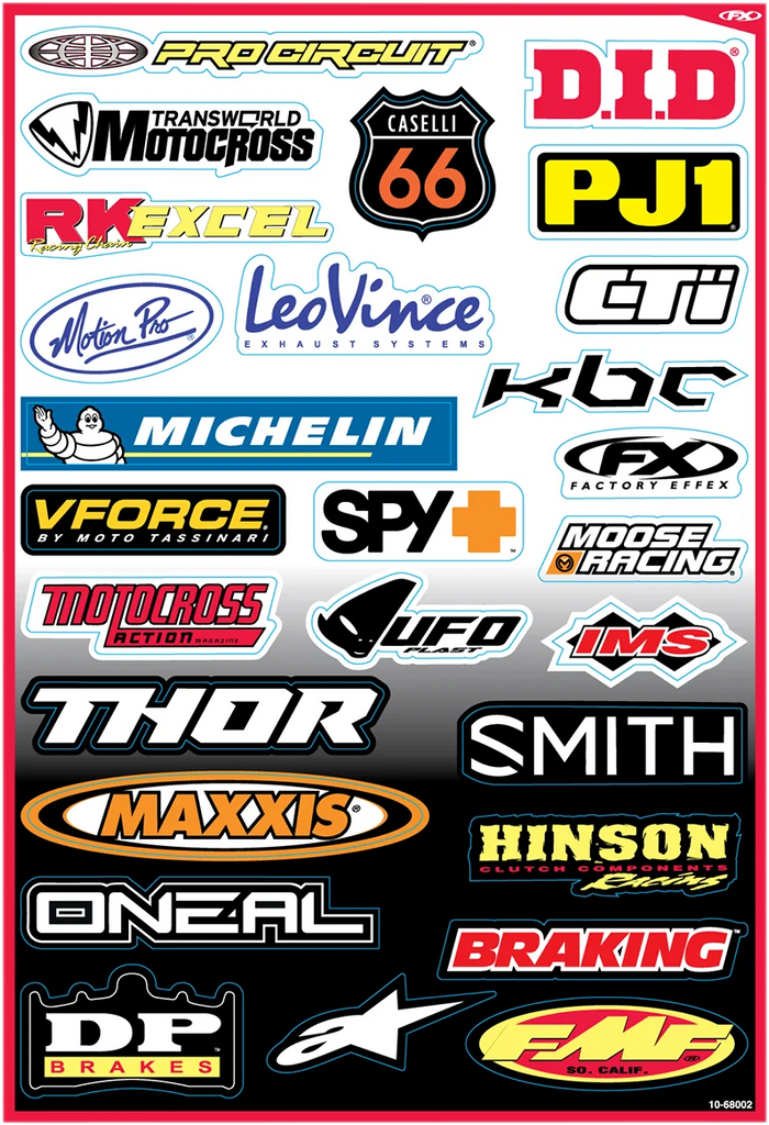 Factory Effex Decal Kit - Sponsor A 10-68000 - Additional View 5
