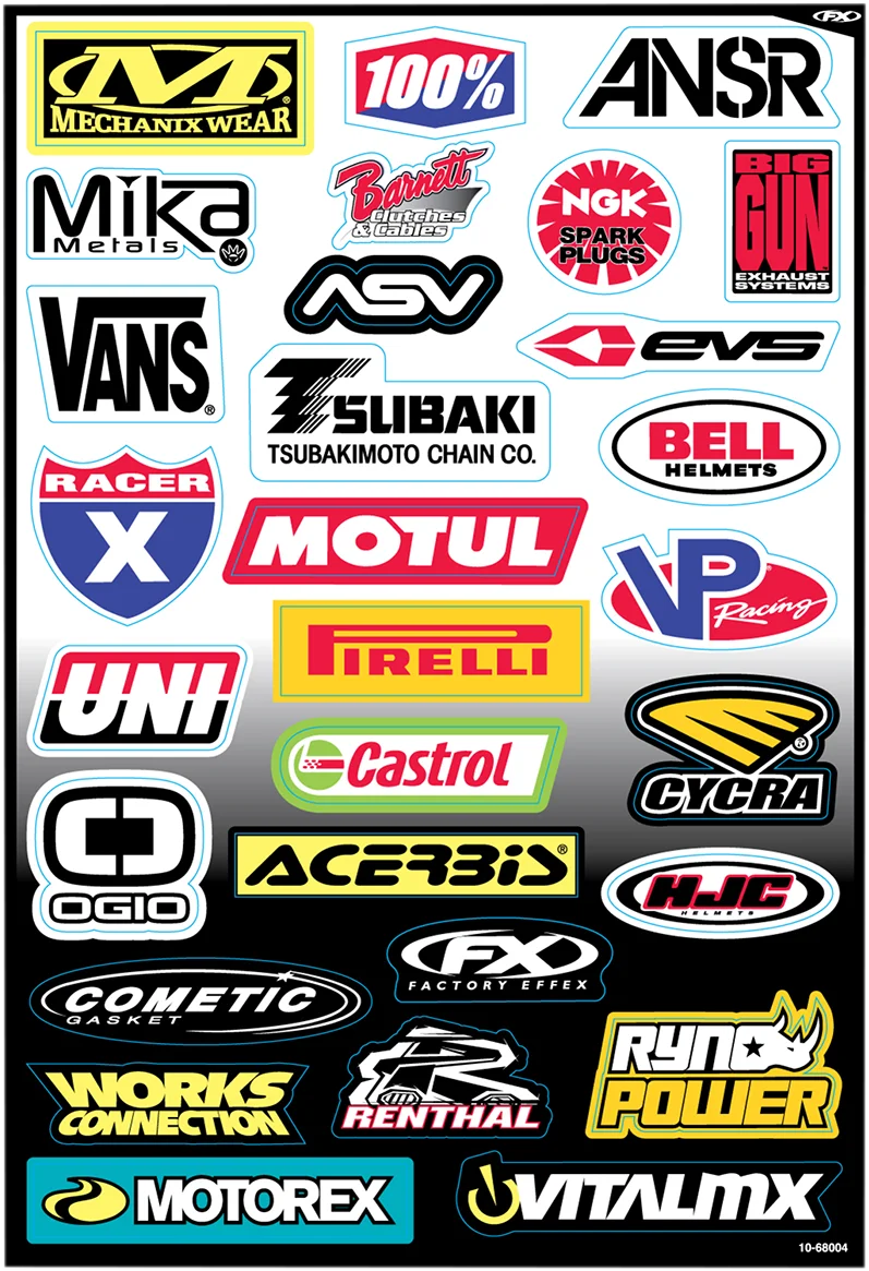 Factory Effex Decal Kit - Sponsor A 10-68000 - Additional View 6