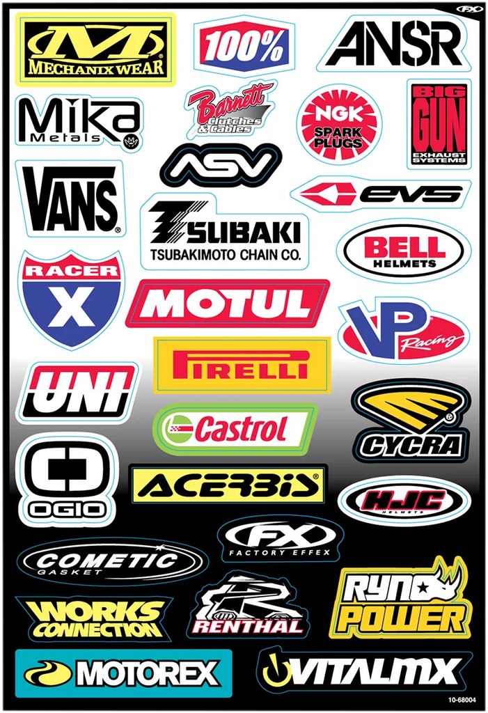 Factory Effex Decal Kit - Sponsor A 10-68000 - Additional View 6