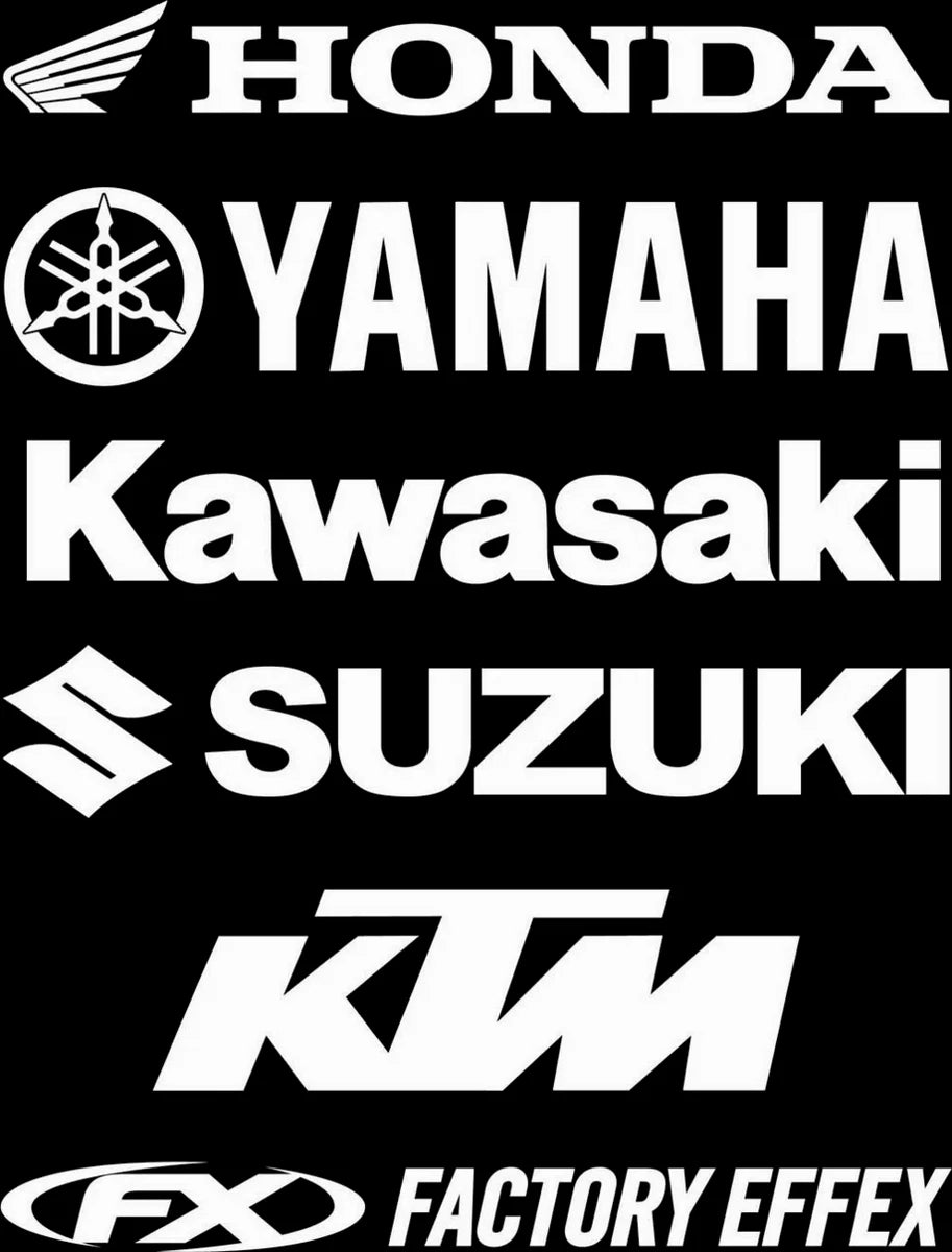 Factory Effex Die-Cut Decal - 3' - Husqvarna Black 22-94656 - Side View