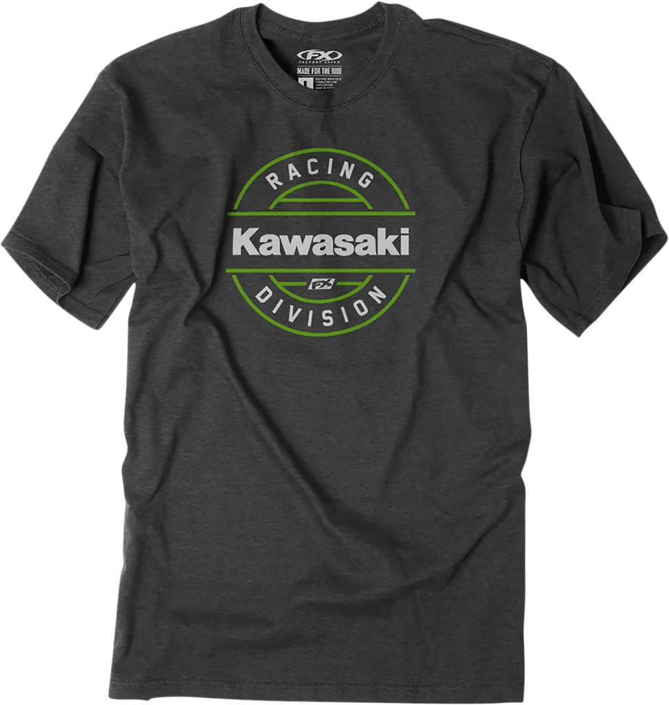 Factory Effex Division T-Shirt - Heather Charcoal - Large fits Kawasaki - Main Product View