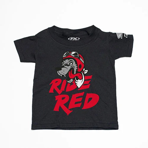 Factory Effex FACTORY EFFEX HONDA RIDE RED WOLF TODDLER T-SHIRT / BLACK 3T 23-83322