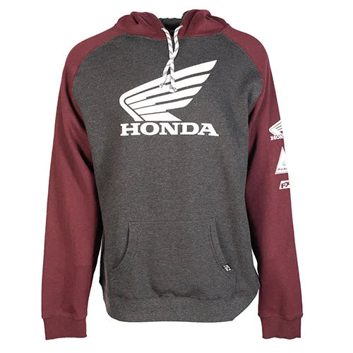 Factory Effex FACTORY EFFEX HONDA WING PULLOVER/CHARCOAL-BURGANDY XL 22-88316