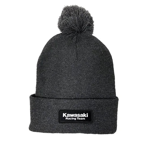 Factory Effex FACTORY EFFEX KAWASAKI BEANIE WITH POM / CHARCOAL OS 23-86102