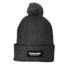 Load image into Gallery viewer, Factory Effex FACTORY EFFEX KAWASAKI BEANIE WITH POM / CHARCOAL OS 23-86102