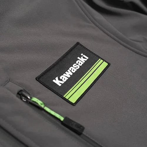 Factory Effex FACTORY EFFEX KAWASAKI SOFT-SHELL JACKET / GRAY M 22-85112 - Side View