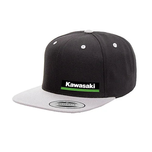 Factory Effex FACTORY EFFEX KAWASAKI WEDGE SNAPBACK HAT / BLACK-GRAY OS 23-86100