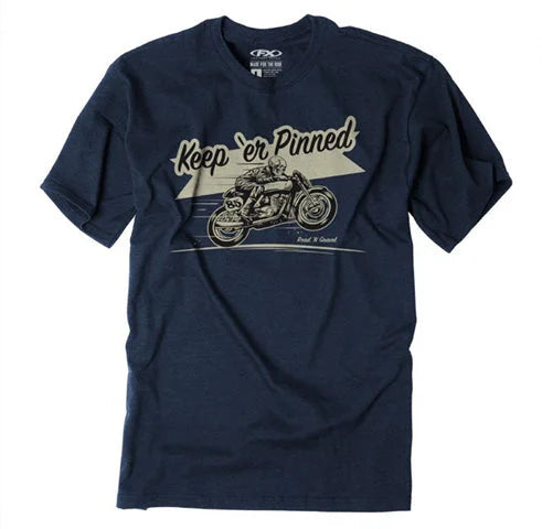 Factory Effex FACTORY EFFEX RNG KEEP 'ER PINNED T-SHIRT/ HEATHER NAVY XL 22-87836