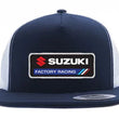 Load image into Gallery viewer, Factory Effex FACTORY EFFEX SUZUKI FACTORY SNAPBACK HAT / NAVY-WHITE MESH OS 22-86404