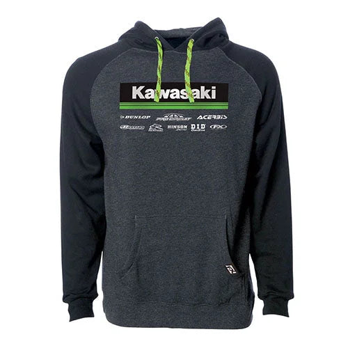 Factory Effex FACTORY FX 2021 KAWASAKI RACEWEAR PULLOVER / CHARCOAL-BLACK XL 24-88126