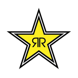 Factory Effex FX 2015 1' DIE-CUT STICKERS ROCKSTAR STAR LOGO (YELLOW) 15-94730