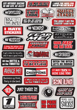 Load image into Gallery viewer, Factory Effex FX 2015 SPONSOR/LOGO STICKER SHEETS FUN PHRASES STICKER KIT 07-68012