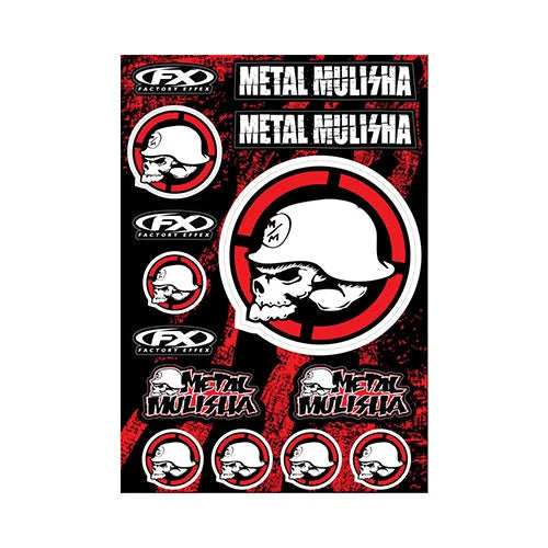 Factory Effex FX 2015 SPONSOR/LOGO STICKER SHEETS METAL MULISHA 16-68052