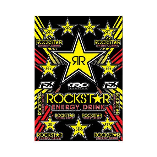 Factory Effex FX 2015 SPONSOR/LOGO STICKER SHEETS ROCKSTAR STICKER SHEET 15-68702