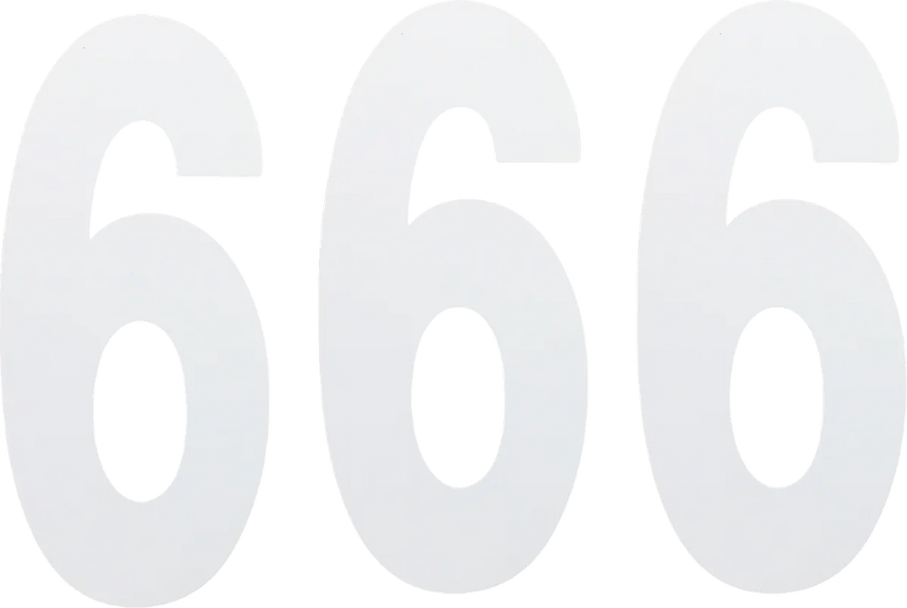 Factory Effex FX Number 6 - White - 8" 02-4486 - Main Product View